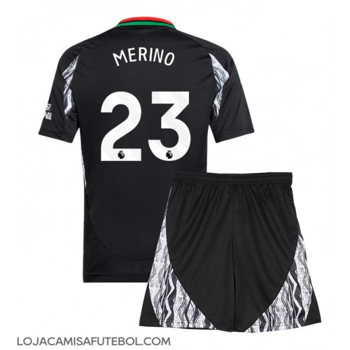 Camisa de Futebol Arsenal Mikel Merino #23 Equipamento Secundário Infantil 2024-25 Manga Curta (+ Calças curtas)